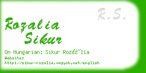 rozalia sikur business card